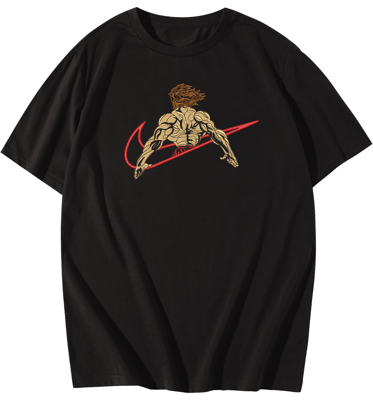 Baki the Grappler X hanma yujiro Embroidered Oversize T-Shirt