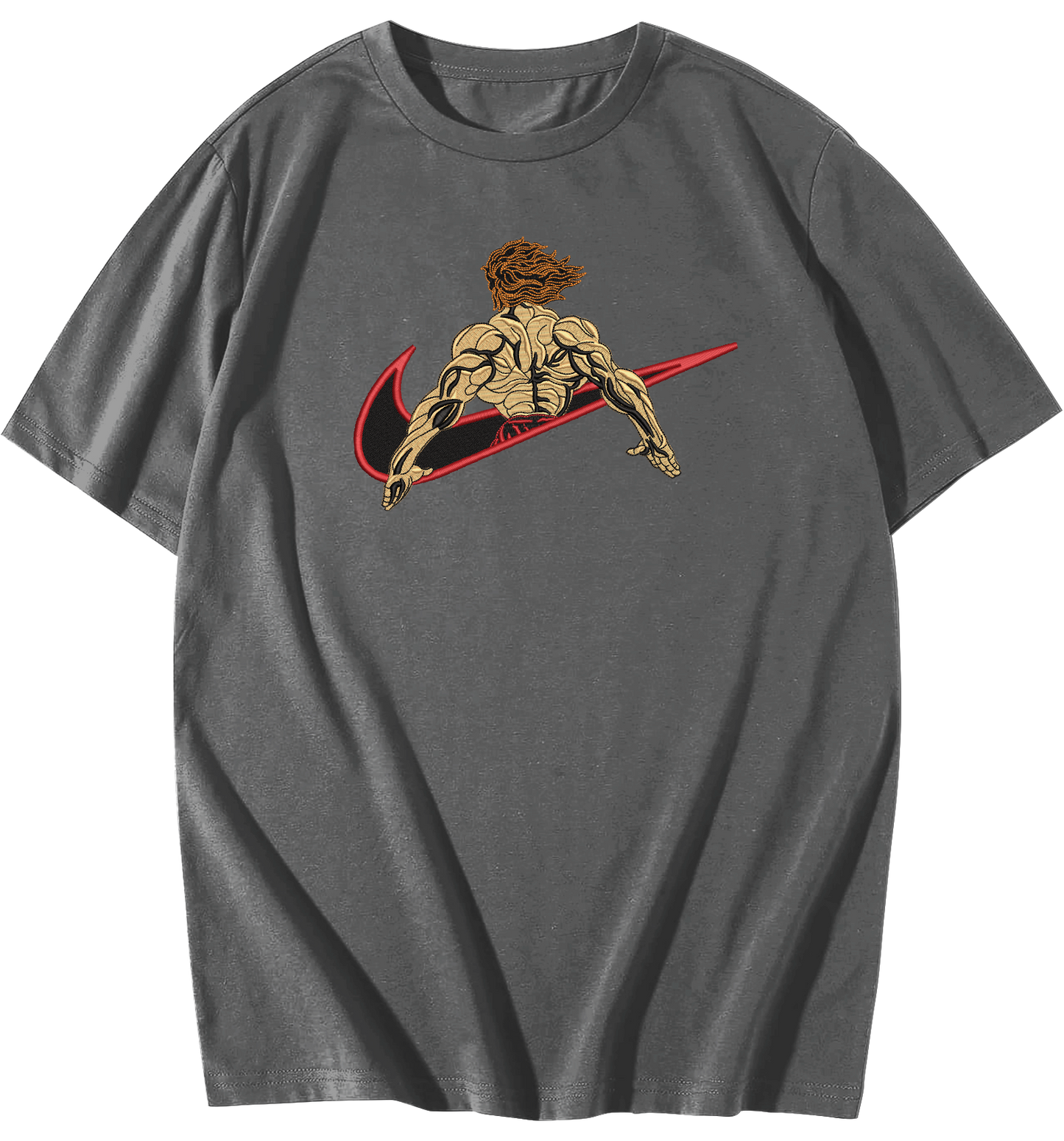 Baki the Grappler X hanma yujiro Embroidered Oversize T-Shirt