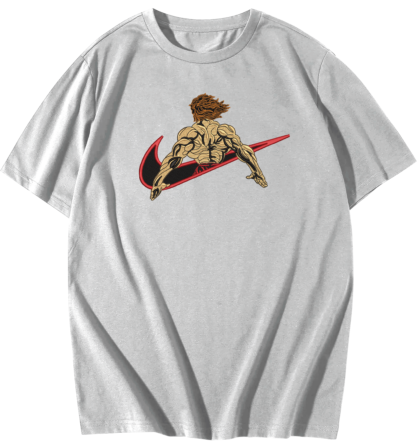 Baki the Grappler X hanma yujiro Embroidered Oversize T-Shirt