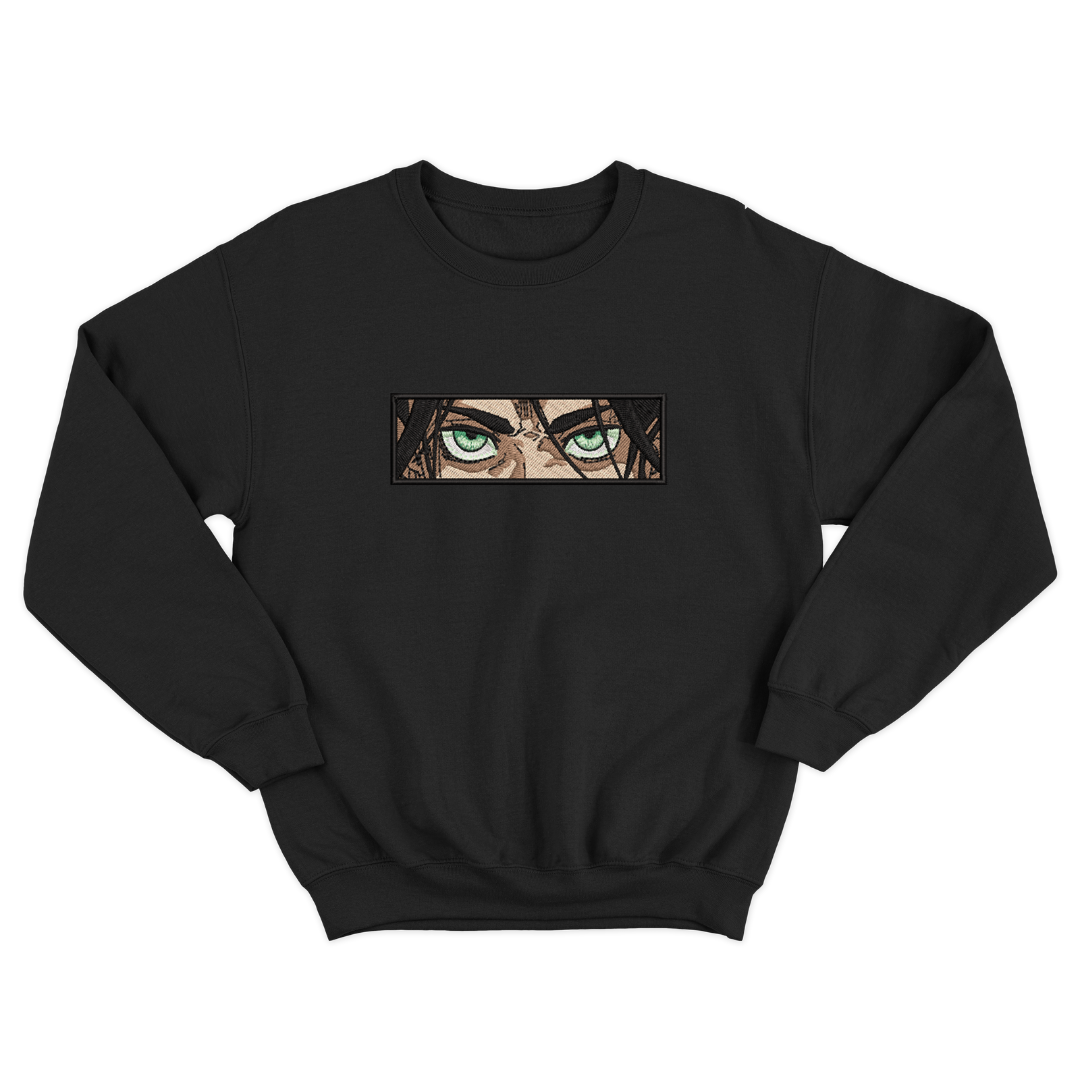 Eren Yeager Eyes Embroidered Sweatshirt