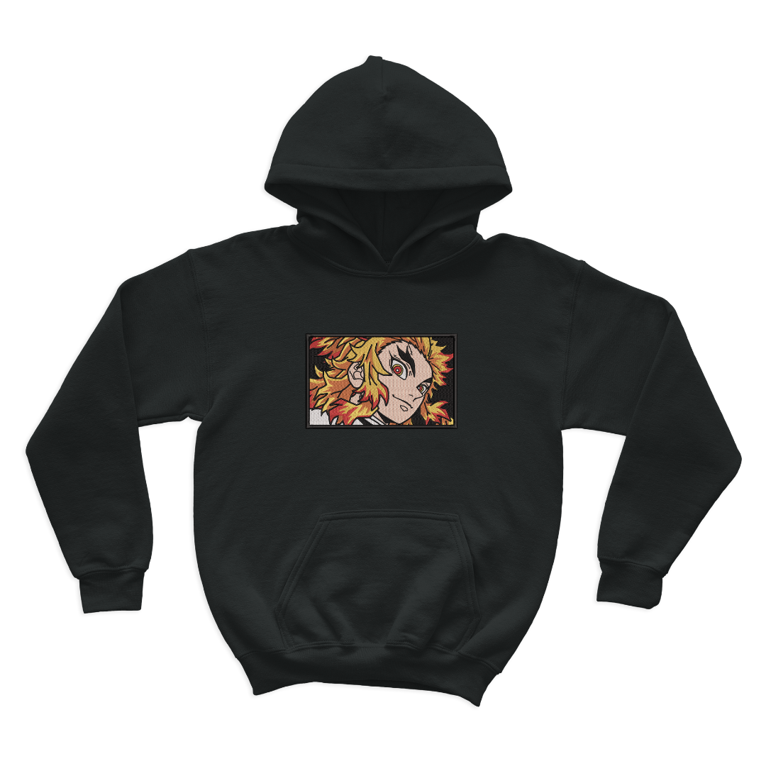 Flame Hashira Embroidered Hoodie