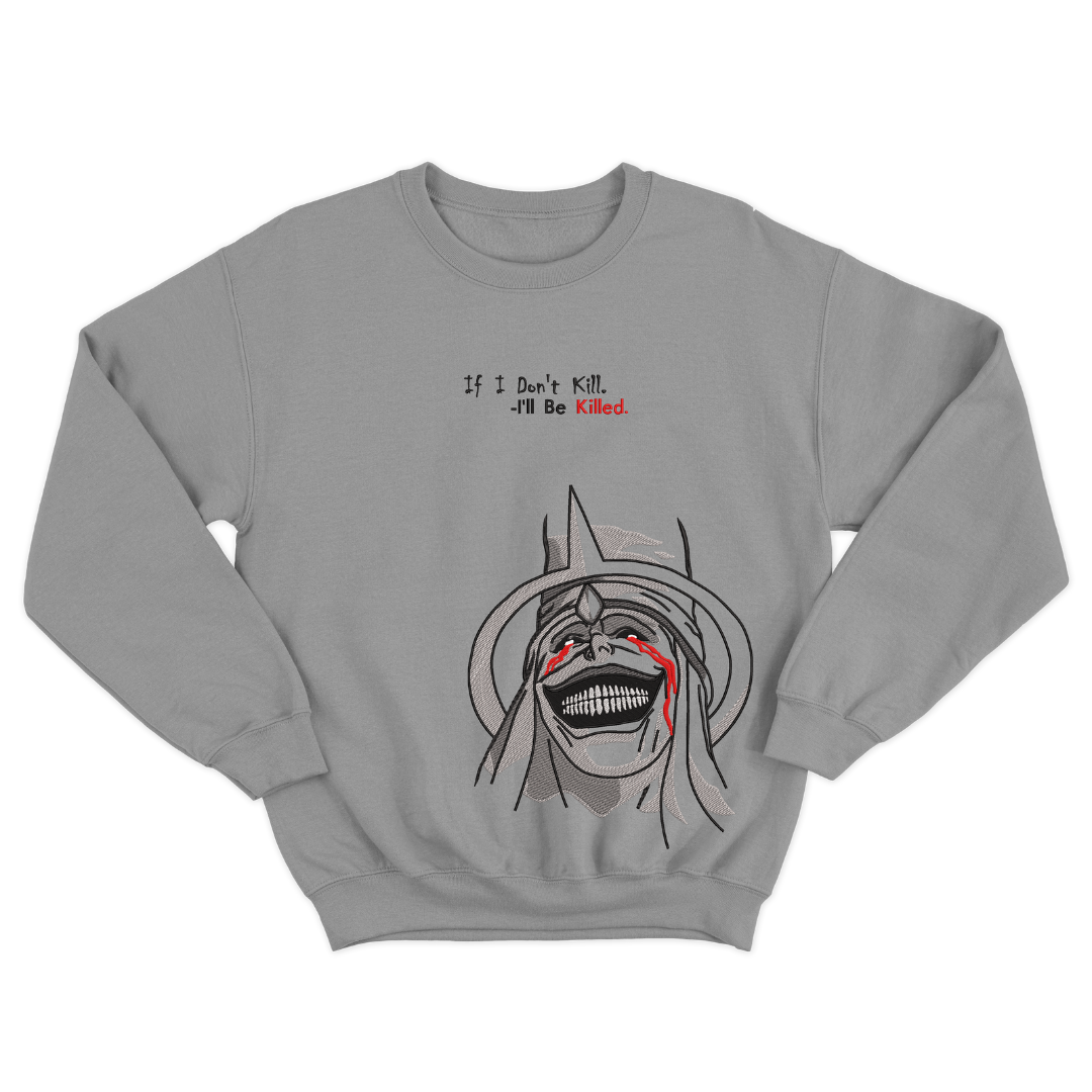 Statue of God Embroidered Sweatshirt