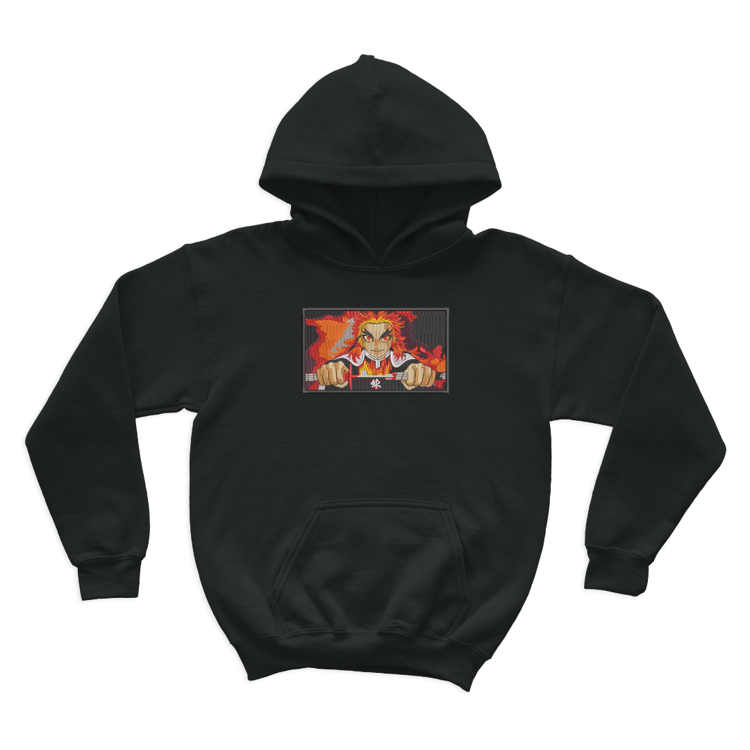 Kyojuro Rengoku Embroidered Hoodie