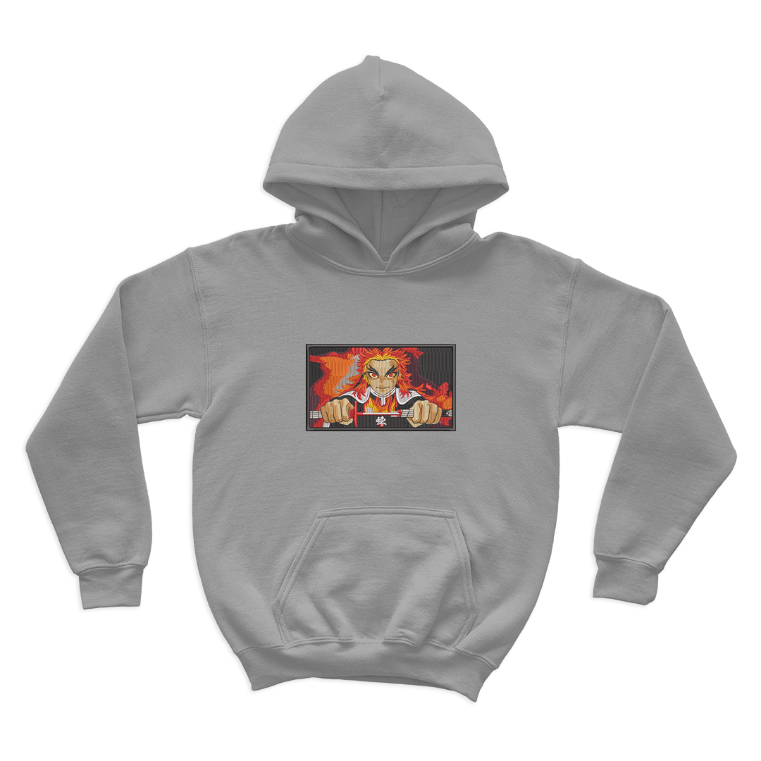 Kyojuro Rengoku Embroidered Hoodie