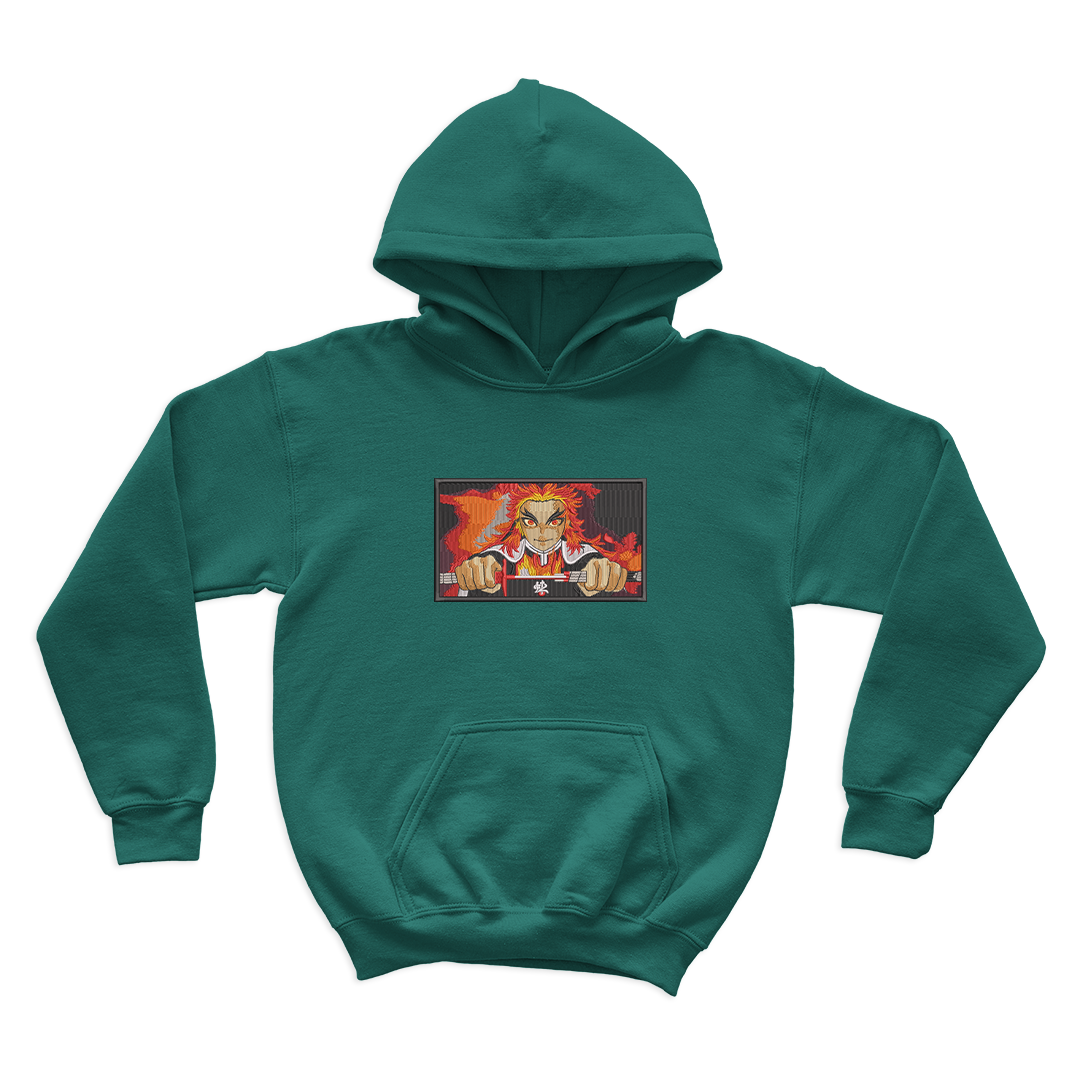 Kyojuro Rengoku Embroidered Hoodie