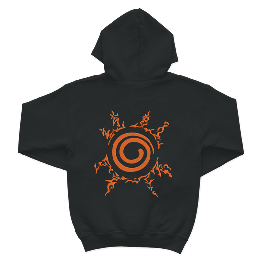 Kurama Nine-Tail fox Seal Front & Back Embroidered Hoodie