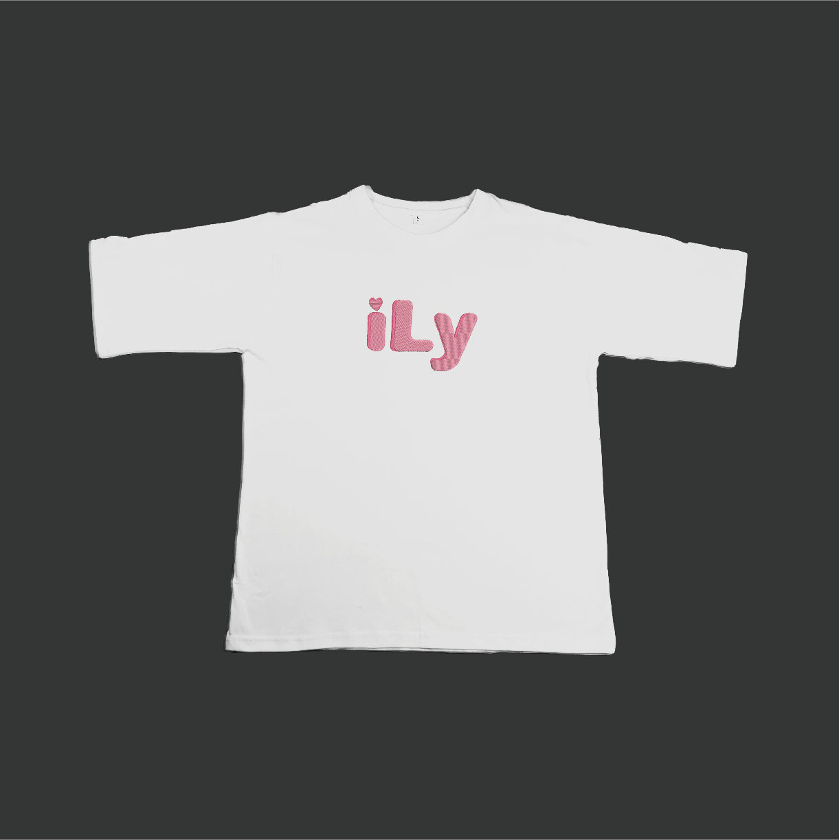 iLY (I Love You) Embroidered Oversize T-Shirt