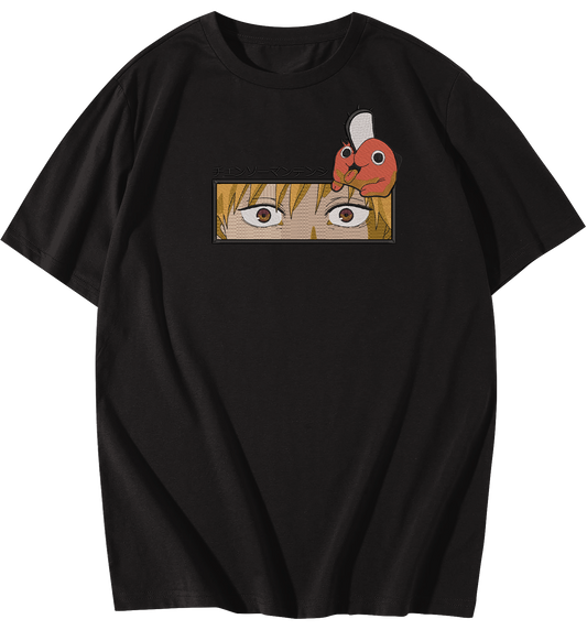 Denji eyes embroidered Oversize T-Shirt