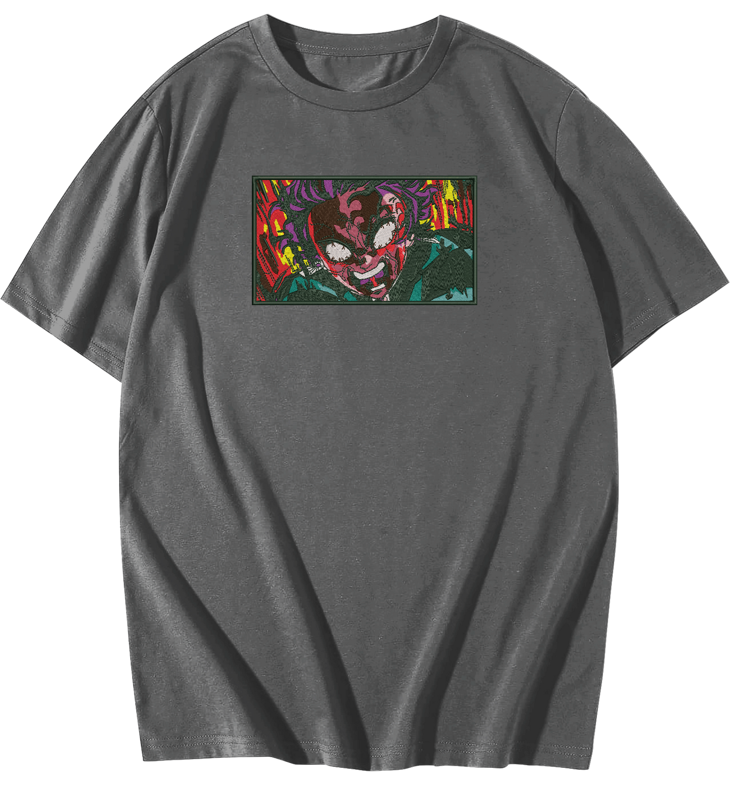 Angry Tanjiro embroidered Oversize T-Shirt