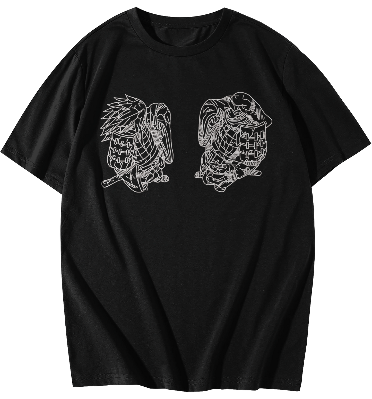 Madara Vs Hashirama Embroidered Oversize T-Shirt
