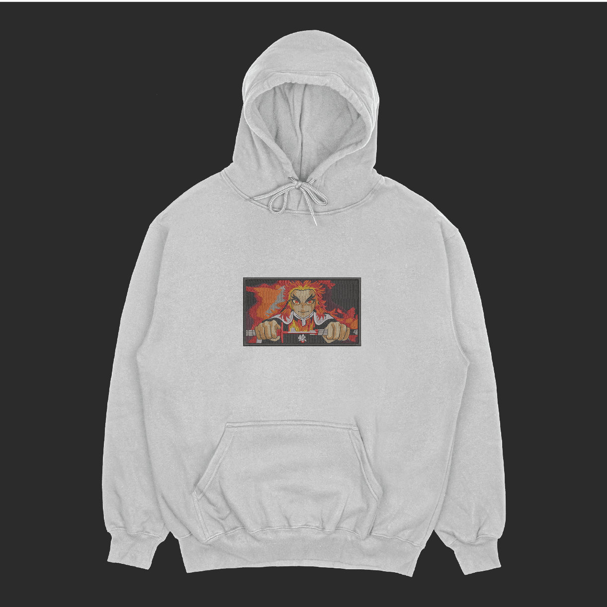 Kyojuro Rengoku Embroidered Hoodie