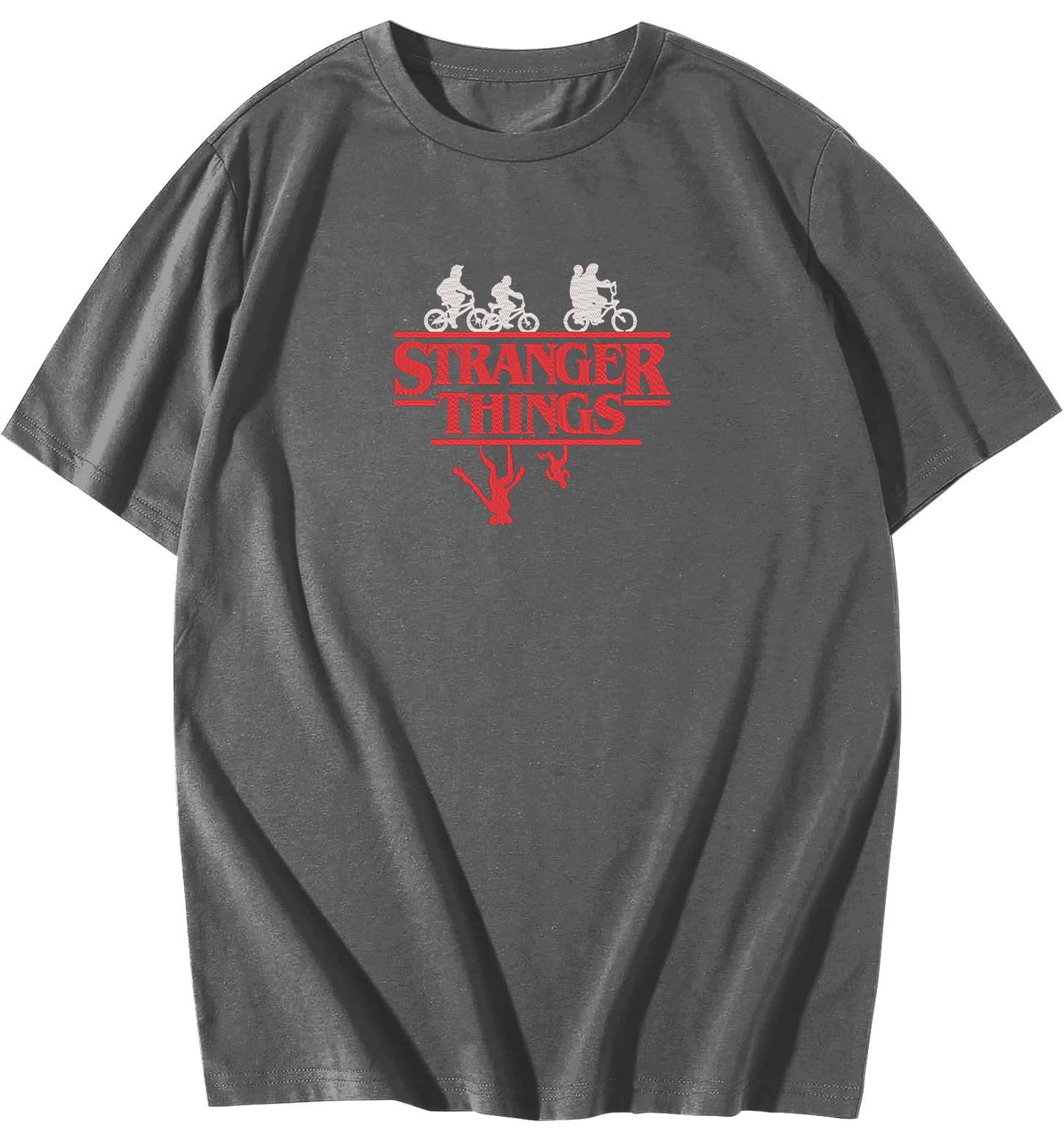 Stranger Things Embroidered Oversized T-Shirt