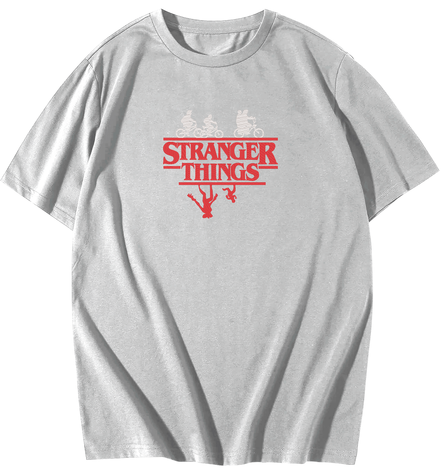Stranger Things Embroidered Oversized T-Shirt