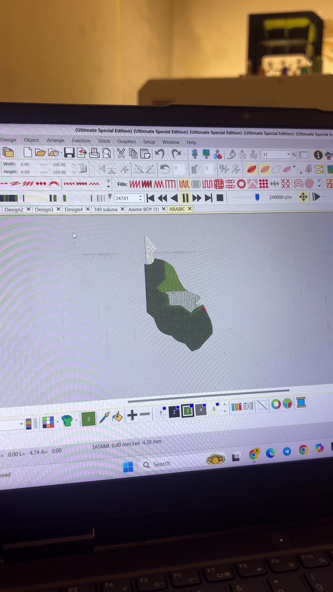 Artwork becomes a stitch map