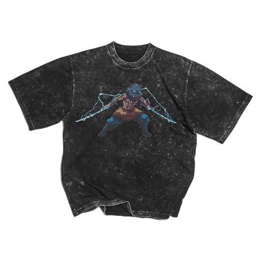 Inosuke Washed Embroidered Oversize T-Shirt