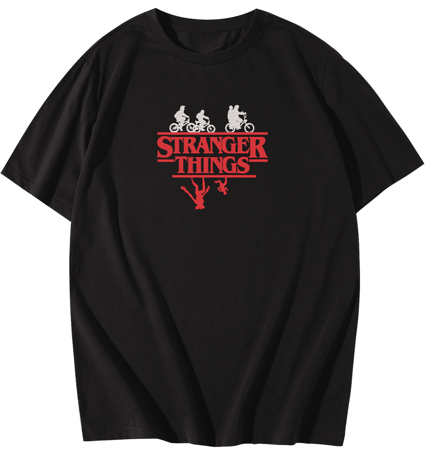 Stranger Things Embroidered Oversized T-Shirt