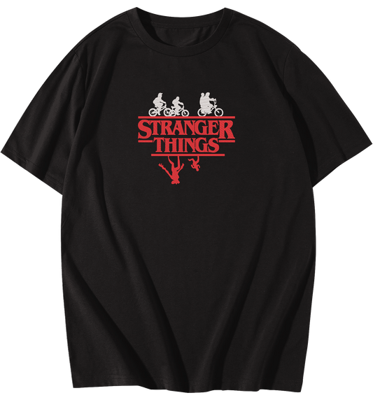 Stranger Things Embroidered Oversized T-Shirt