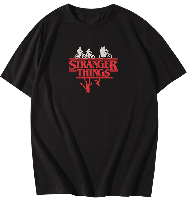 Stranger Things Embroidered Oversized T-Shirt