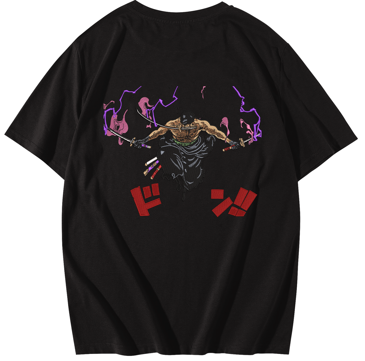 Zoro King of Hell Embroidered T-Shirt
