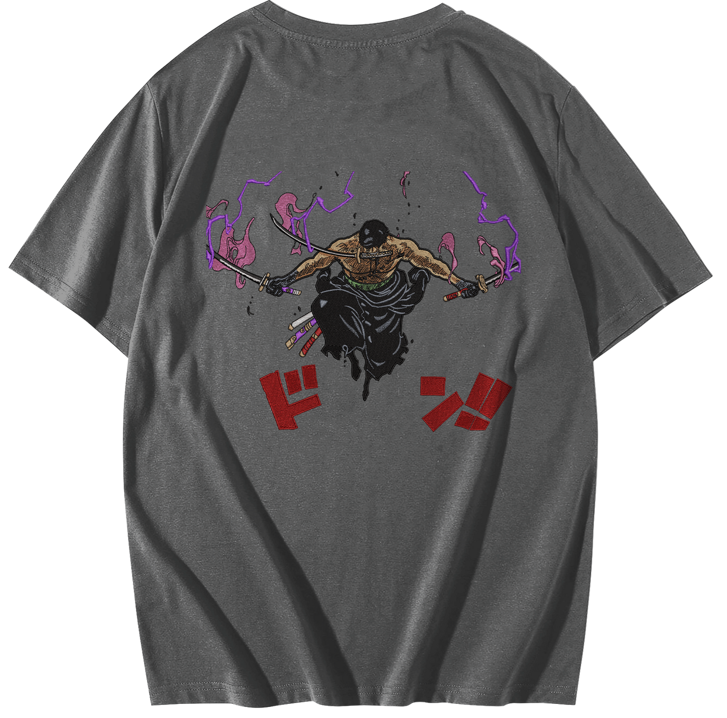 Zoro King of Hell Embroidered T-Shirt